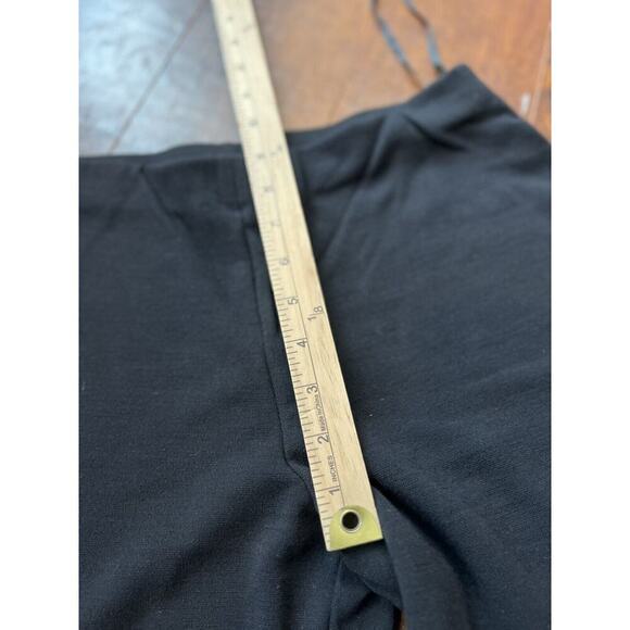 Eileen Fisher Elastic Waist Semi Wide Leg Minimalist Black Casual Pants Sz M - Picture 4 of 5